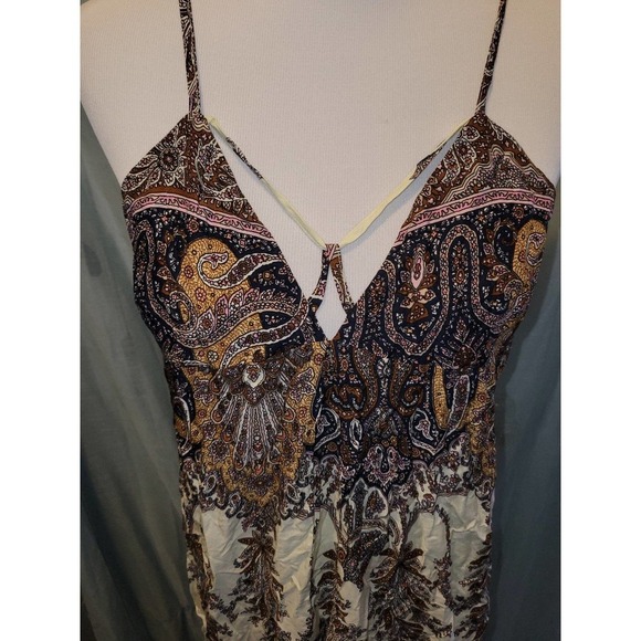 Maxi Dress 1xl boho brown and cream - Picture 2 of 3